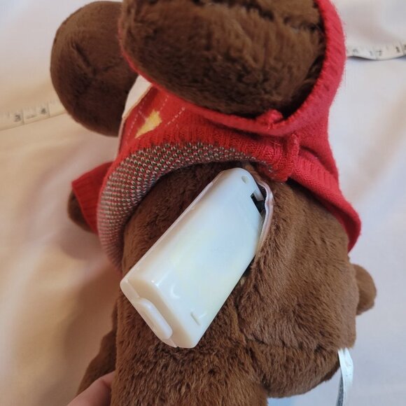 Build A Bear Hal Moose w/Red Sweater & Light Up Antlers Christmas Lights Moose - Picture 10 of 10